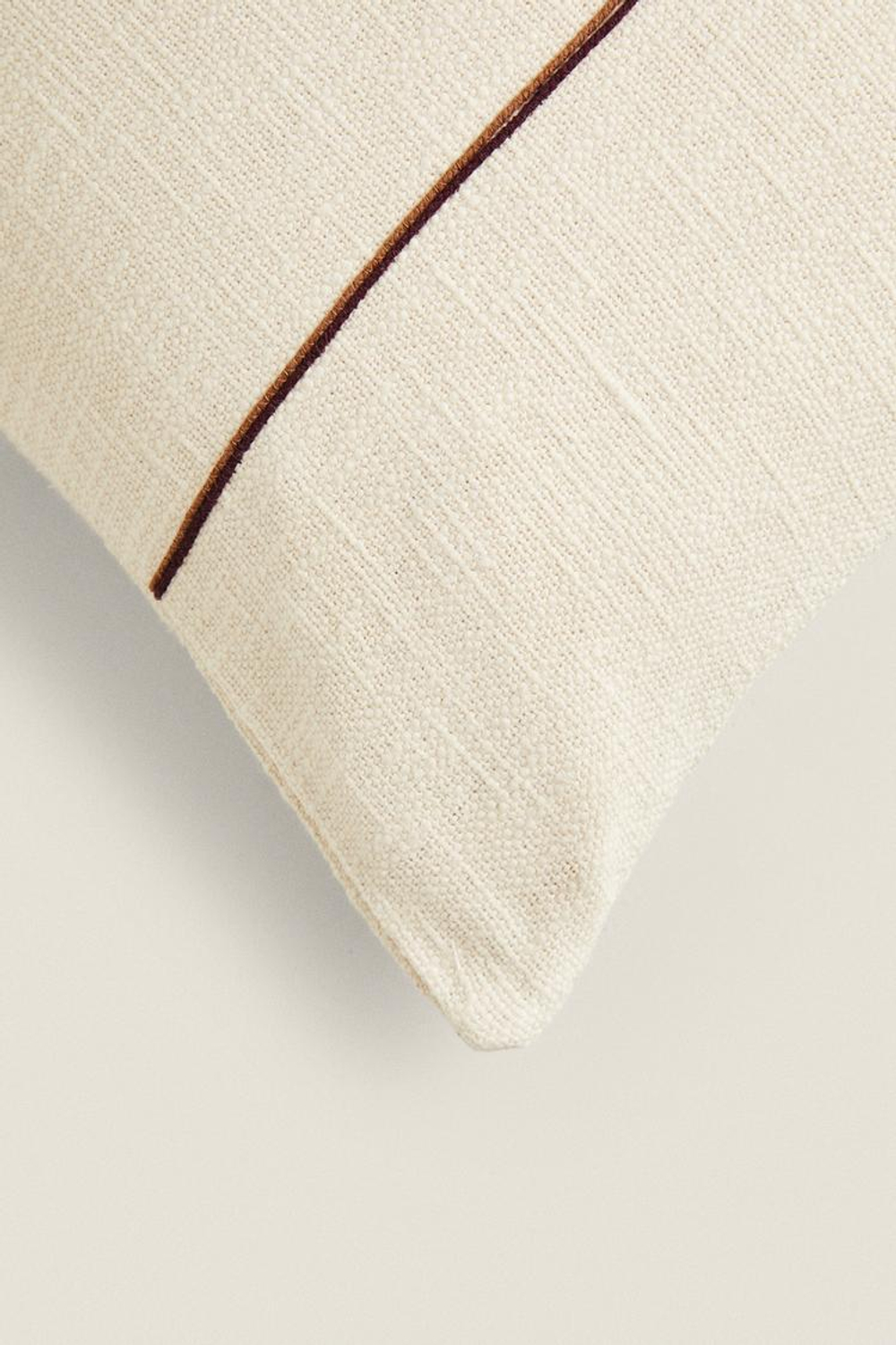 ZARA HOME ЧЕХОЛ НА ПОДУШКУ В ПОЛОСКУ, СВЕТЛО-БЕЖЕВЫЙ