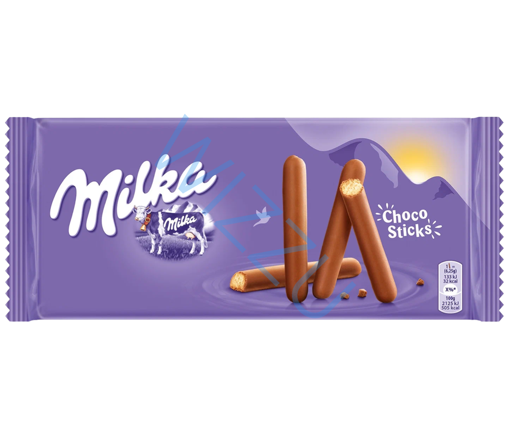 Печенье Milka Choco Lila Sticks палочки в молочном шоколаде Craffers, 112 г