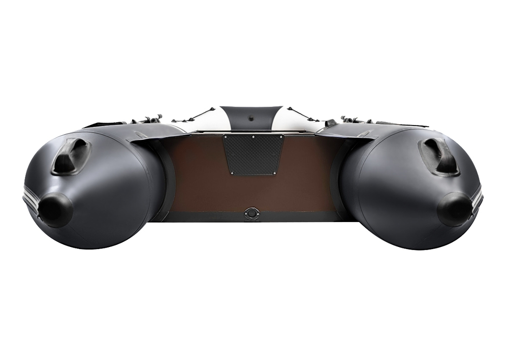 Броня-360 СК слань+киль белый-черный (Лодка ПВХ под мотор с усилением)
