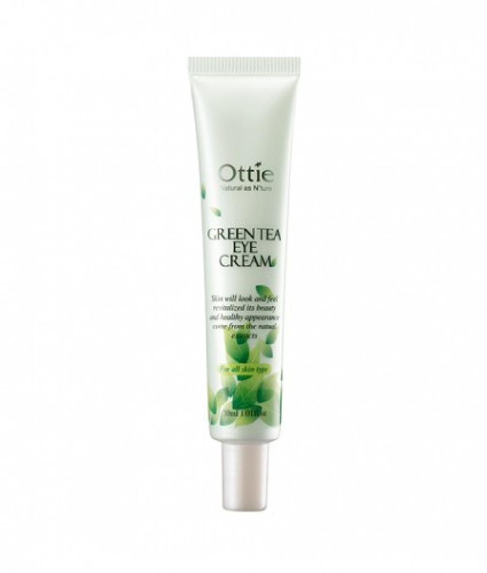 Ottie green tea eye cream - Крем для глаз с зеленым чаем