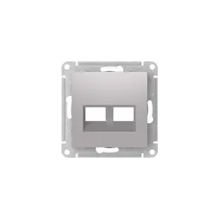 Накладка двойная для информационных функций типа Keystone Systeme Electric AtlasDesign Алюминий ATN000390