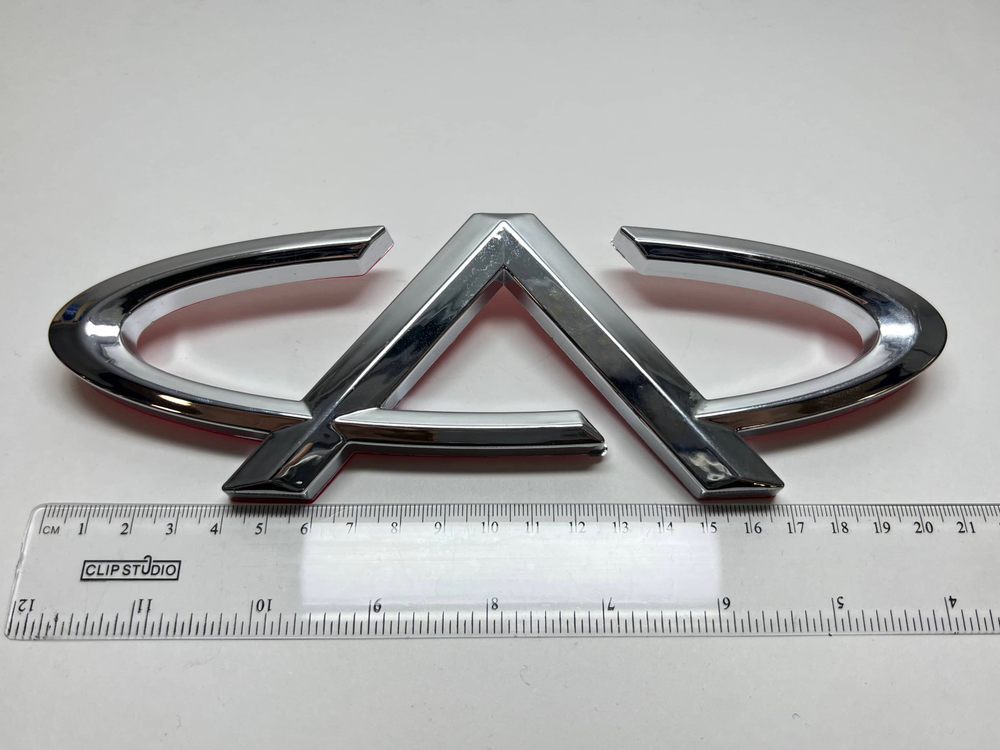 Логотип (шильдик, надпись, эмблема) "Chery" 21 см для крышки багажника / решетки радиатора / капота