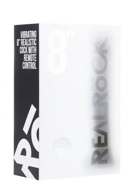 Чёрный вибратор-реалистик Vibrating Realistic Cock 8 - 20 см. (Цвет: черный)