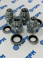 Комплект адаптеров BSP3/8"(ш) - BSP1/2"(ш) 4шт + USIT кольца 8шт