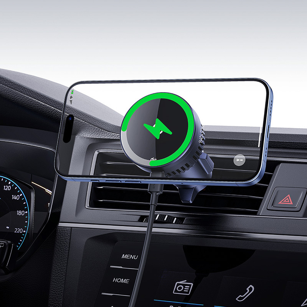 Автомобильный держатель с беспроводной зарядкой Baseus MagPro Series Magnetic Air Vent Version Qi2 15W (MagSafe)