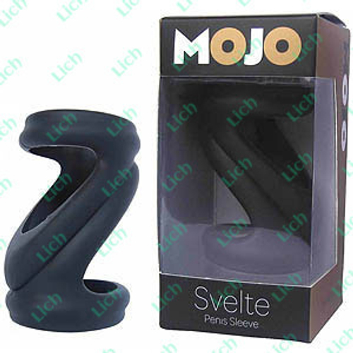 Насадка на фаллос силиконовая черная Molo Svelte