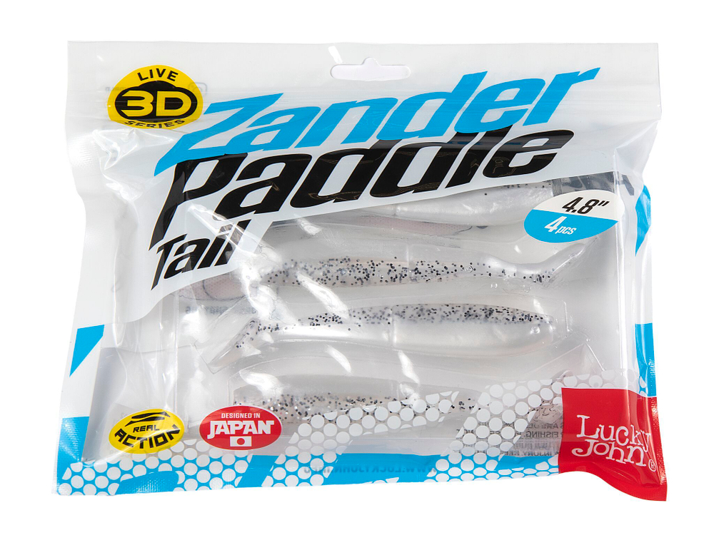 Виброхвосты LJ 3D Series Zander Paddle Tail 4.8in (12.00)/Z02 4шт.