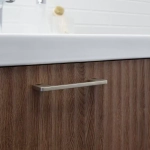 Тумба-умывальник Comforty Ангара-90П дуб темно-коричневый с раковиной 4490