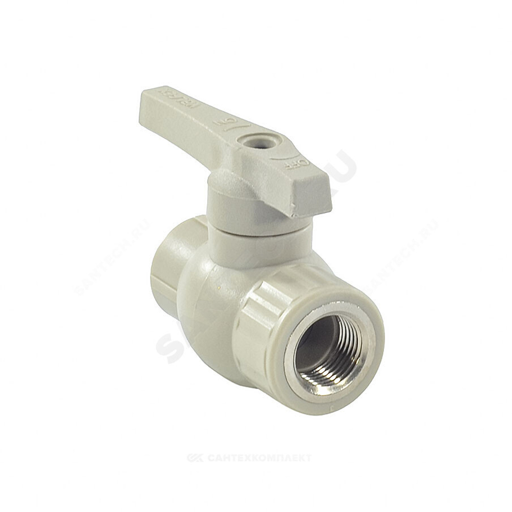 Кран шаровой PP-R серый Дн 32х1" ВР VALFEX 10144132Г