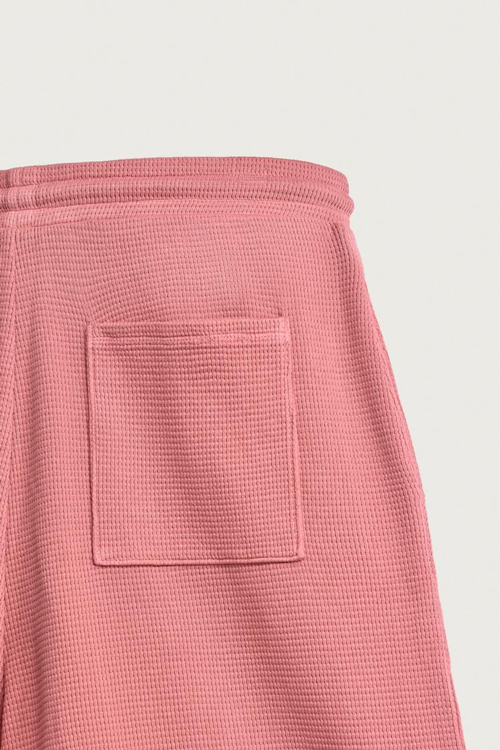 ZARA ШОРТЫ ИЗ ХЛОПКА С ВАФЕЛЬНОЙ ФАКТУРОЙ И ЭФФЕКТОМ ПОТЕРТОСТИ, РОЗОВАТЫЙ