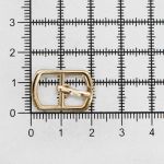 Пряжка обувная металл 10.0 мм (внешн. 13.5х21 мм), золото, S090042, 100 шт