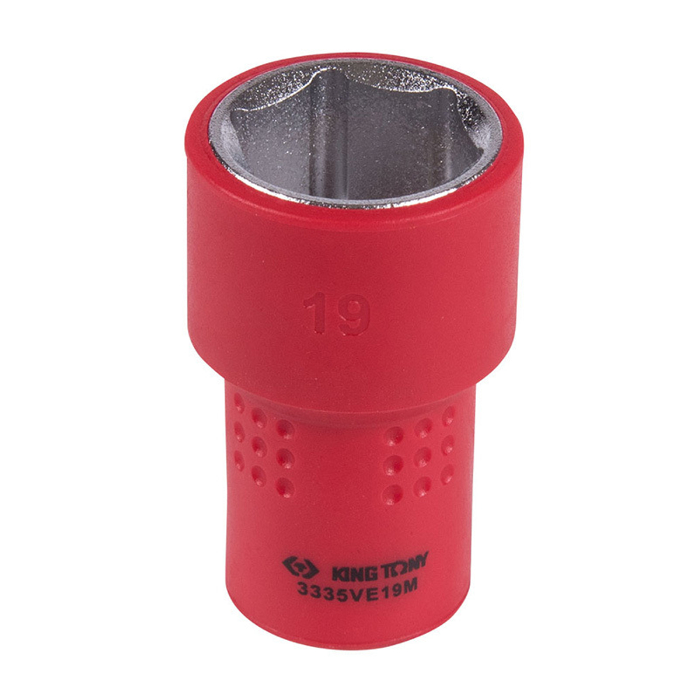KING TONY (3335VE19M) Головка торцевая диэлектрическая шестигранная 3/8", 19 мм