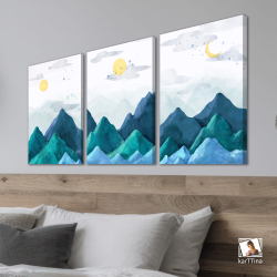 Картина karTTina "ПЕЙЗАЖ В ГОРАХ", 150 см х 70 см