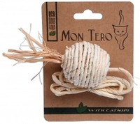 MON TERO ECO Игрушка для кошек, Мячик с хвостиком и кошачьей мятой, 5 см