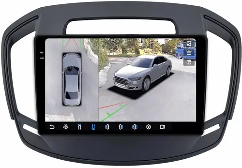 Магнитола для Opel Insignia 2013-2015 - FarCar BX378M-360 монитор 9.5" 2K QLED на Android 13, Быстрая, CarPlay, 4G SIM-слот, 4 камеры в комплекте