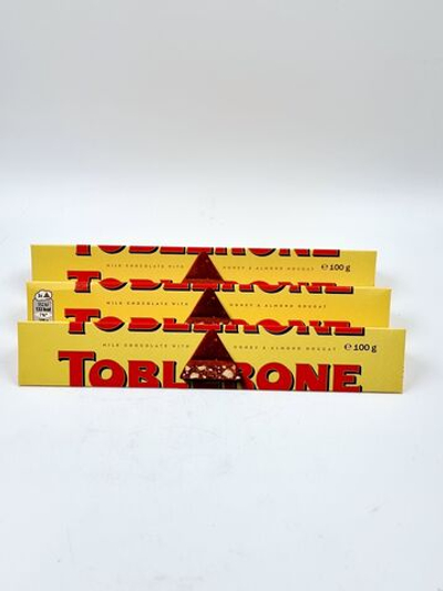 Toblerone молочный шоколад с медом и нугой 300 г (3 шт. по 100 г), Швейцария