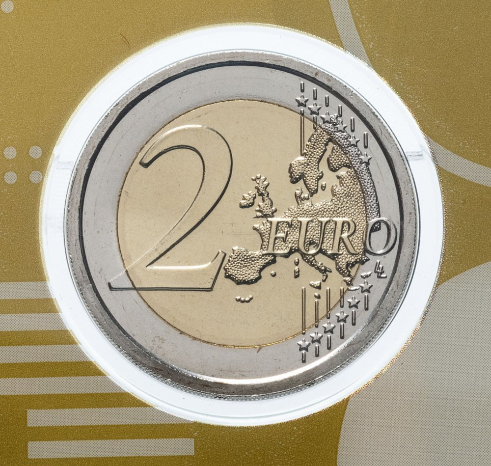 2 евро. 500 лет со дня смерти Леонардо да Винчи. Сан-Марино. 2019 г. В буклете