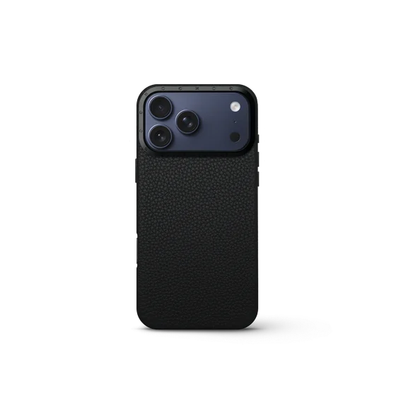 Чехол для iPhone 17 - Зернистая кожа - чёрный