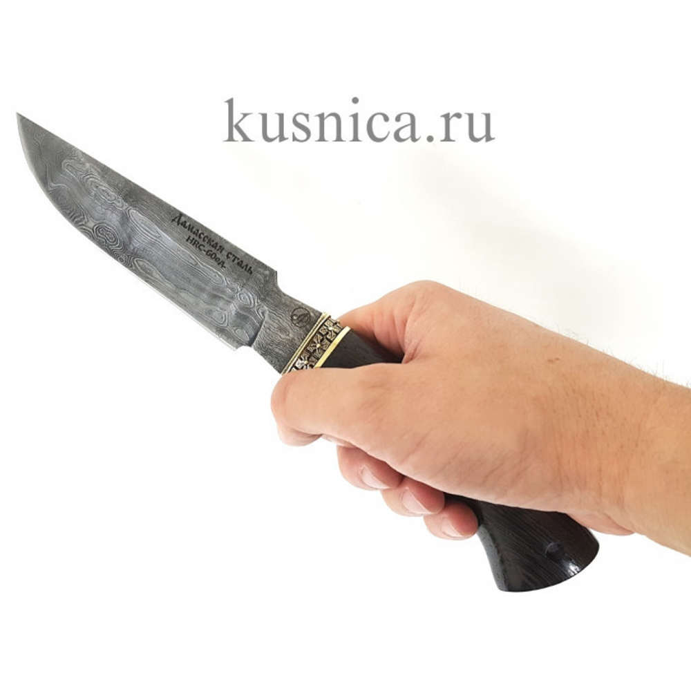 Нож Рысь, дамасская сталь, ручная работа