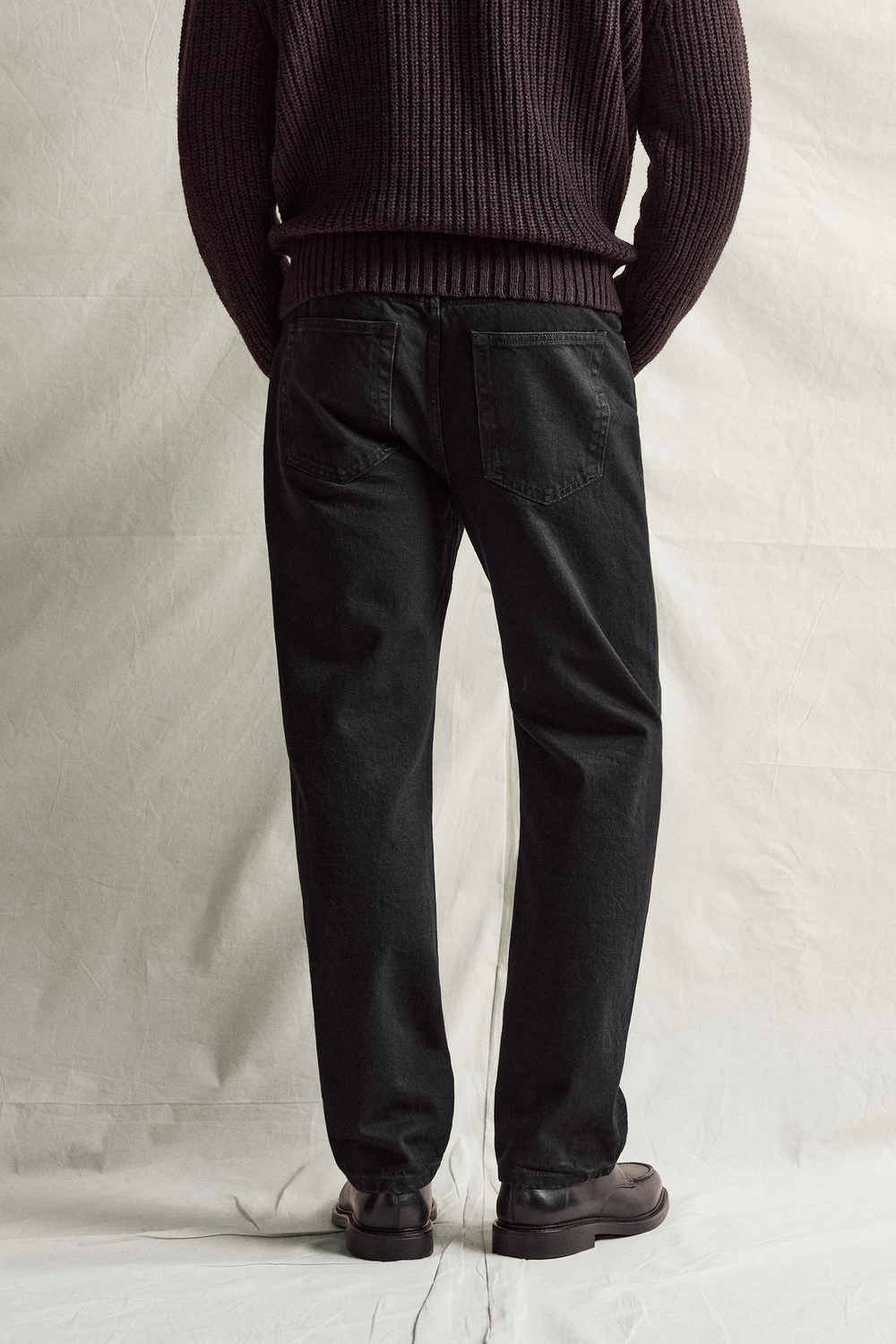 ZARA ДЖИНСЫ STRAIGHT FIT, ЧЕРНЫЙ