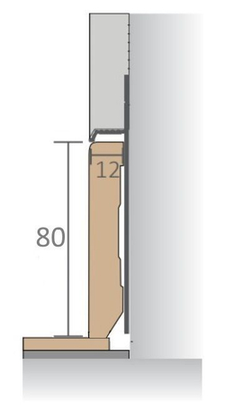 МДФ вставка для плинтуса Pro Design (12х80 мм, Матовая эмаль RAL / NCS / RAL Design) 2,7 м.п.