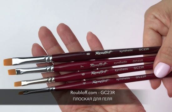 Кисть Рублёв GC23R №6 плоская для геля
