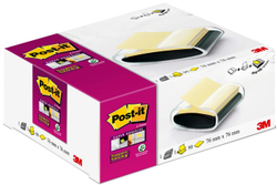 Диспенсер для Z-блоков стикеров "Классика", + Z-блок стикеров Post-it Super Sticky, 76х76мм, 90 л.