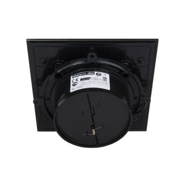 Вентилятор накладной MMotors JSC MMP-06 100/105 куб/ч ТН (Таймер, Датчик влажности) Стекло/Квадрат Черный Матовый