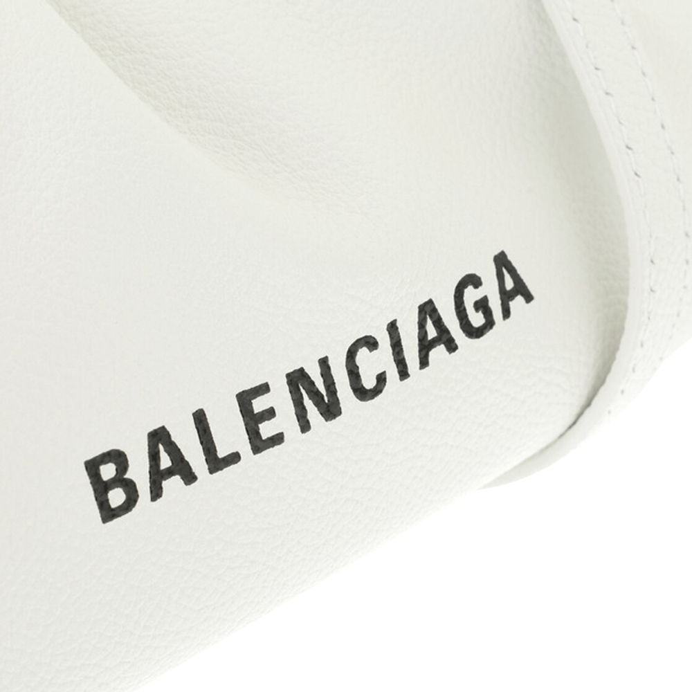 Balenciaga Calfskin One Shoulder Crossbody Clutch Women"s White