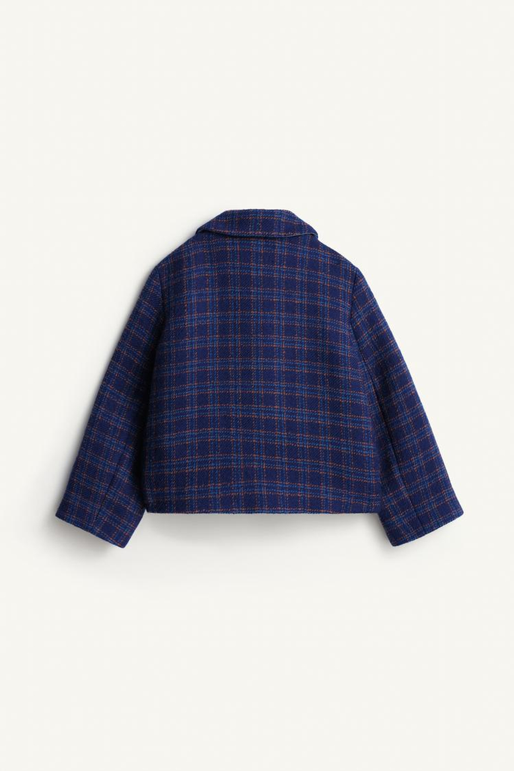 ZARA ПАЛЬТО ИЗ СМЕСОВОЙ ШЕРСТИ - LIMITED EDITION, СИНИЙ