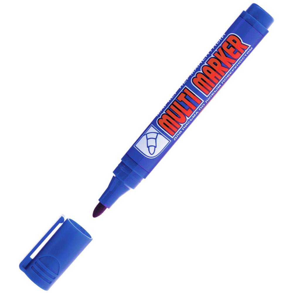 Маркер перманентный 3.0мм, Crown Multi Marker, синий