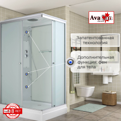 Душевая кабина AvaCan (АваКан) CK2810 с низким поддоном, 100х80х215
