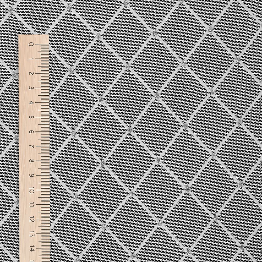 Сетка бельевая эластичная 85 г/м², шир.150 см / 1 метр, с флоком TBY.SZ030218, цв.белый /SZ030218.21/1/