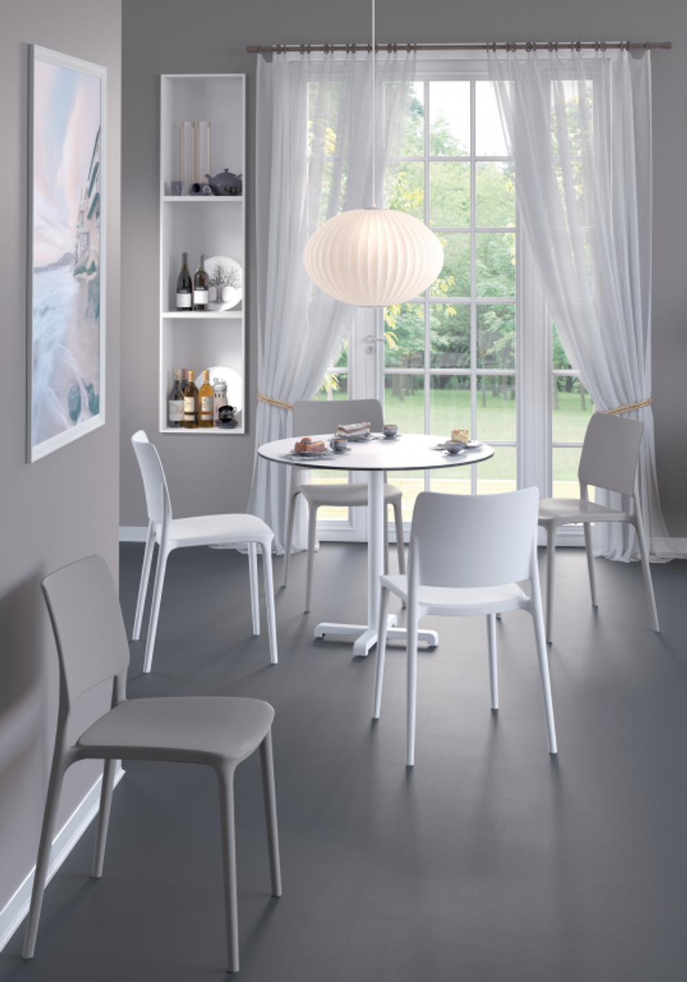Стул пластиковый Papatya Joy-S, тортора