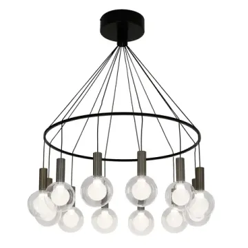 Подвесная люстра 42W 4000K 4378-12P черный Kula Favourite