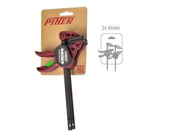 Быстрозажимная струбцина Piher Quick-Micro 20*5.5см 250N 25кг, 2шт
