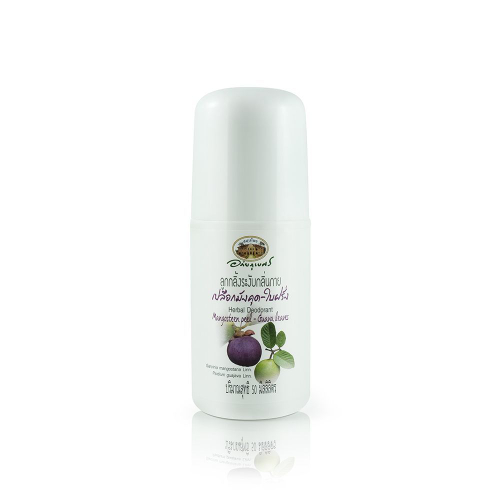 Дезодорант роликовый для тела на основе экстрактов Мангостина и Гуавы Herbal Deodorant Mangosteen Peel Guava Leaves Abhaibhubejhr