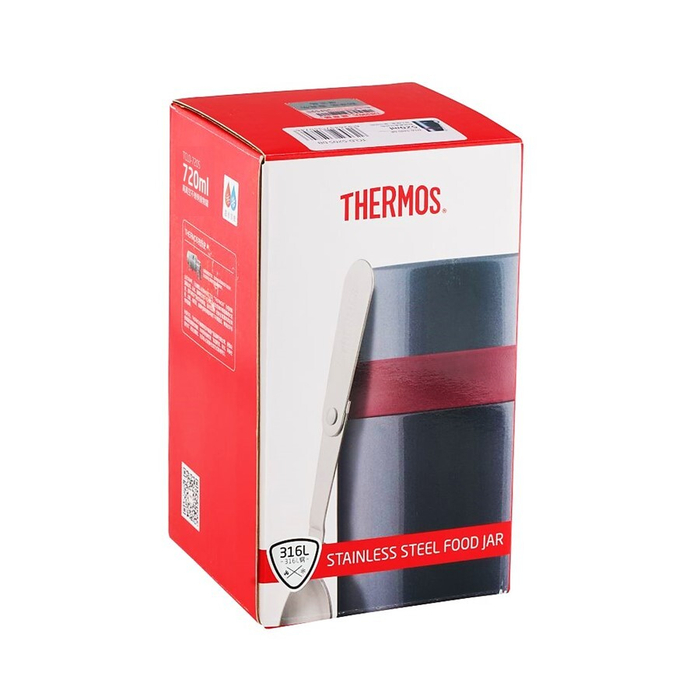 Термос для еды THERMOS TCLD-720S 0.72L, складная ложка, синий