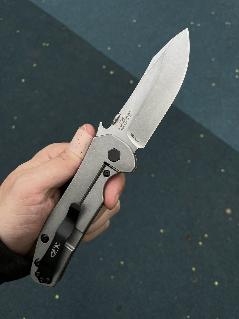 Нож Zero Tolerance 0630 Emerson OD GREEN - клинок стоунвош