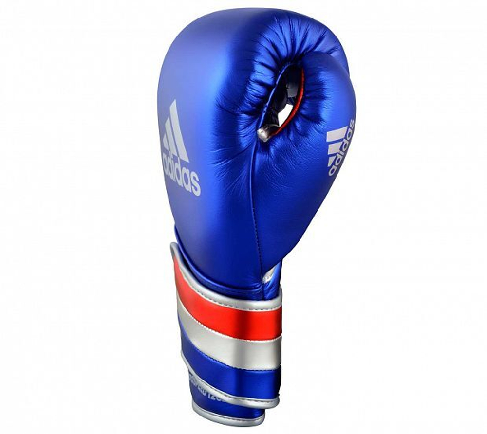 Перчатки боксерские AdiSpeed Metallic сине-красно-серебристые adiSBG501ProM