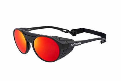 Спортивные очки OCEAN Rodas Matte Black / Red Revo Polarized Lens