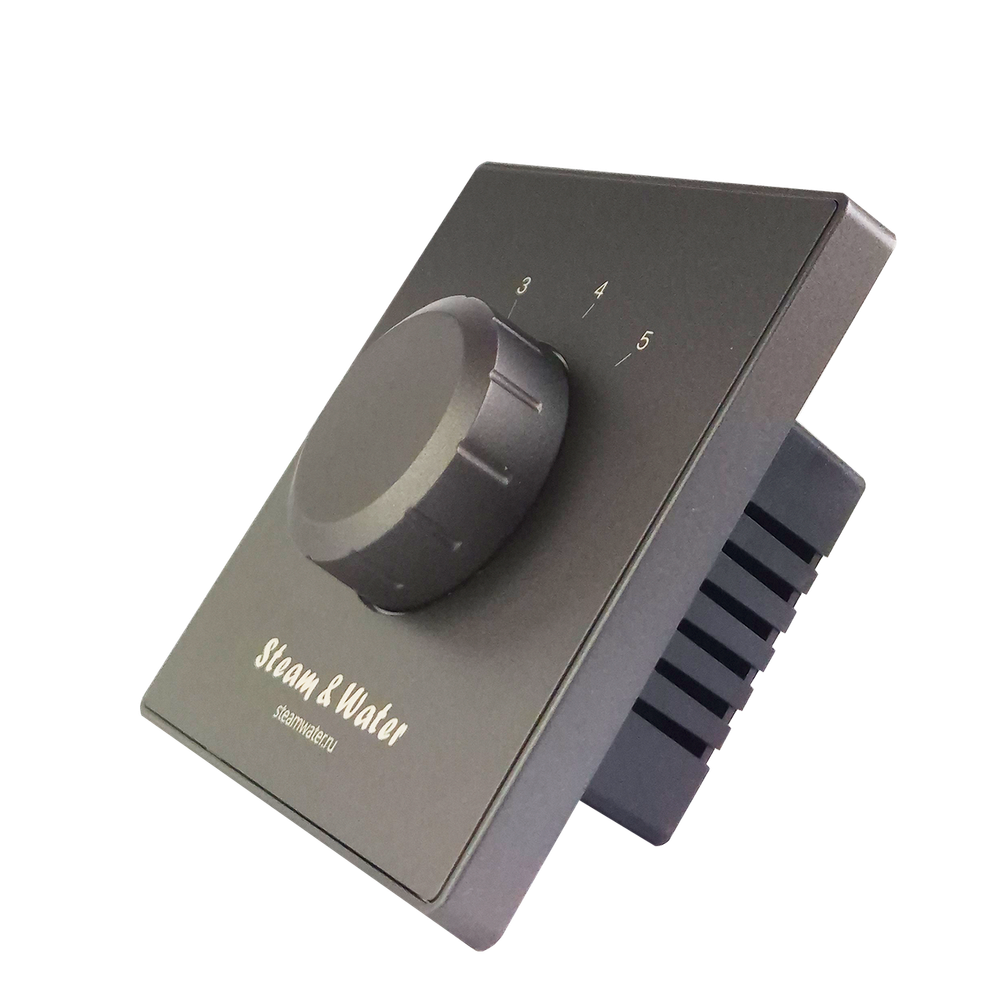 Настенный регулятор громкости звука настенный Steam&water SOUND CONTROL Gray 230 (Цвет серый, 5 уровней громкости, 4-8 Ом, 30W)