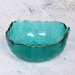 Салатник стеклянный «ICE CRYSTAL» 16см морской