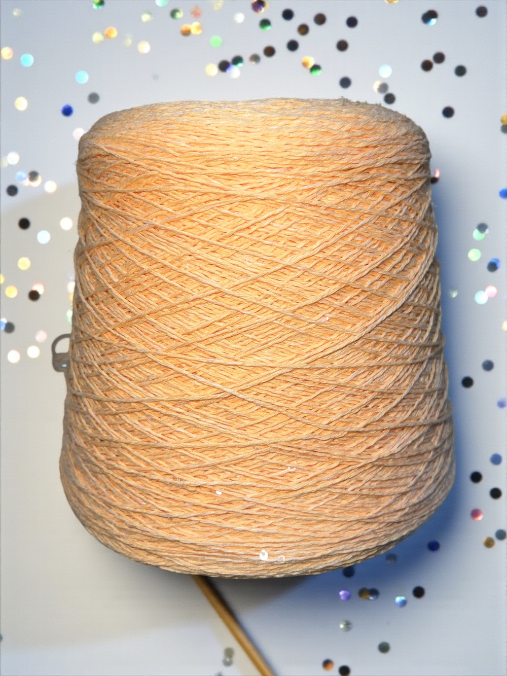 Бобинная пряжа Cotton Paillettes (Melone)