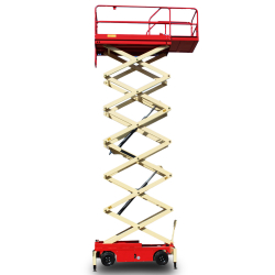 Передвижной ножничный подъемник с выдвижной платформой OXLIFT QX-050-090 (в/п 9 м, г/п 500 кг)