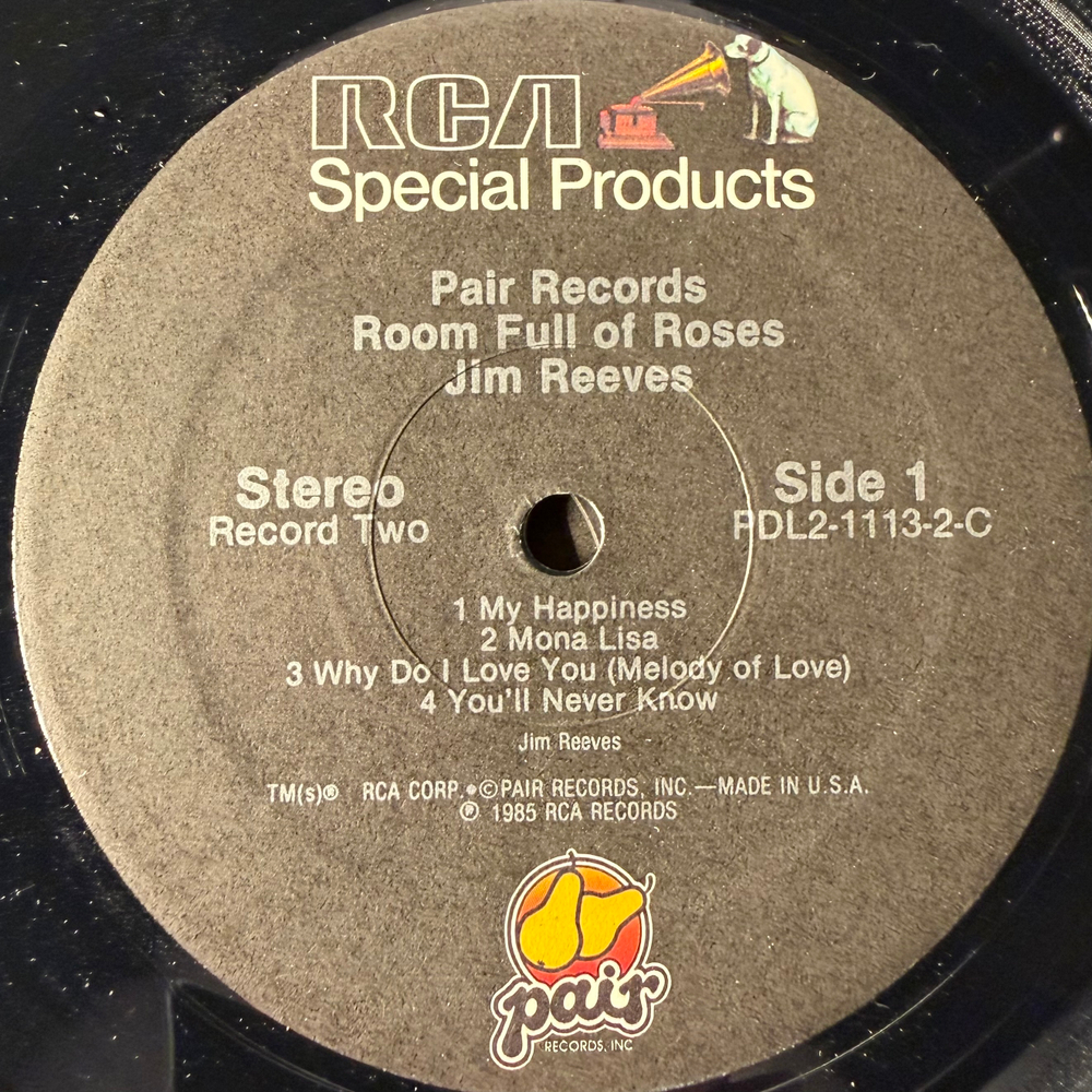 Jim Reeves ‎– Room Full Of Roses 2LP (США 1985г.)