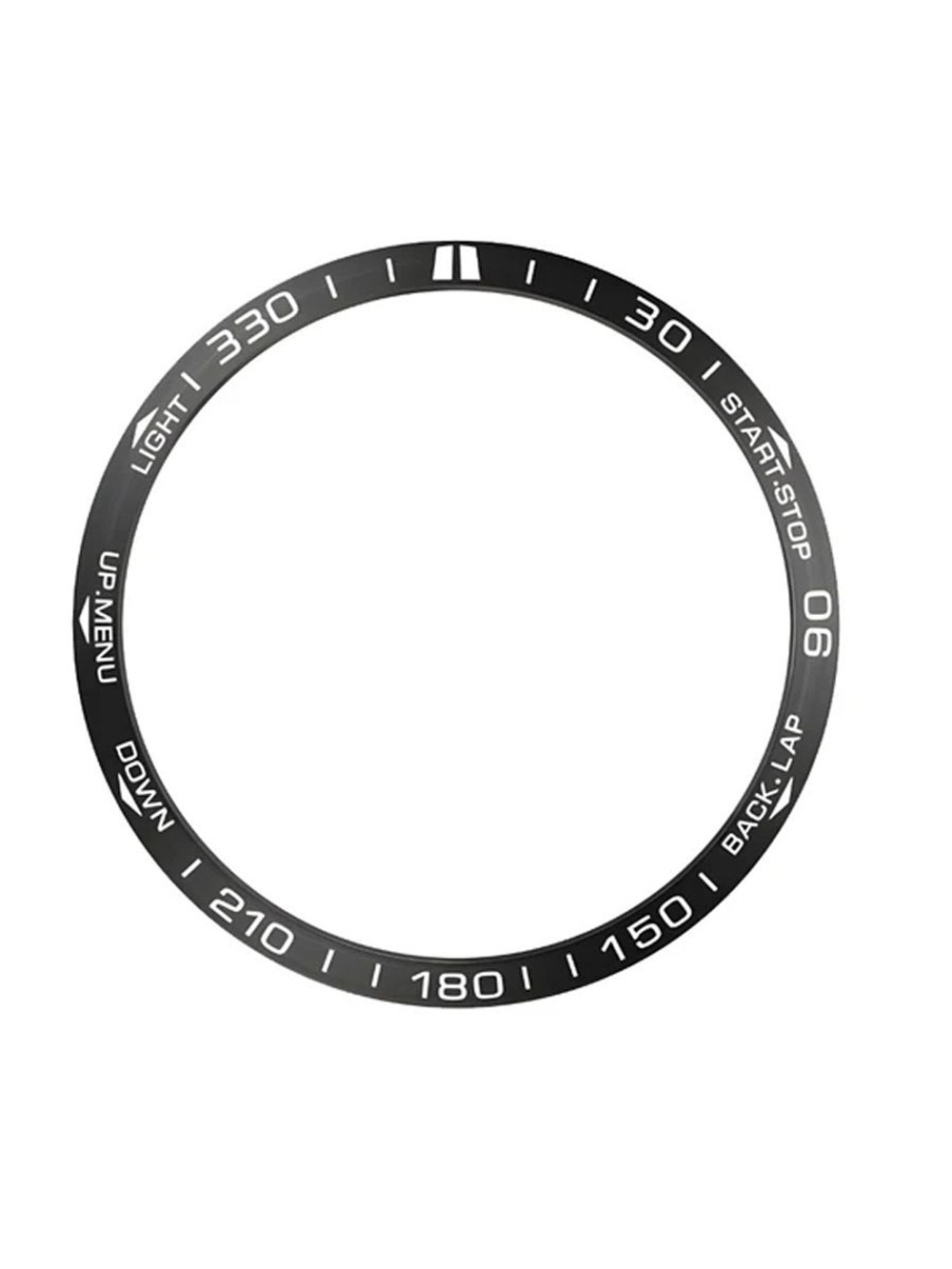 Накладка для Garmin Fenix 8 (47mm) для защиты безеля нержавеющая сталь (Черный)