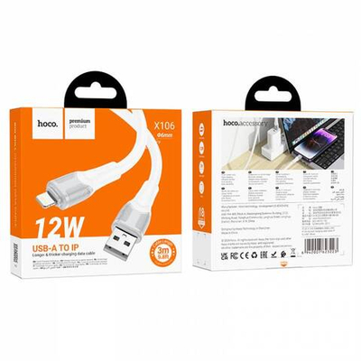 Кабель Type-C на Lightning Hoco X106 3m (white)