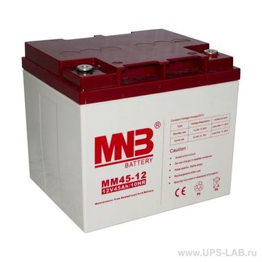 Аккумулятор для ИБП MNB MM 45-12 (12V 45Ah / 12В 45Ач) - фотография