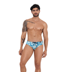 Синие мужские плавки с контрастным принтом Adriel Swimsuit Brief (Размер: M) (Цвет: синий)